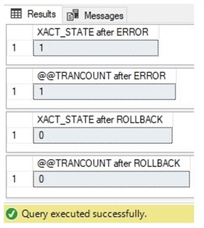 query results