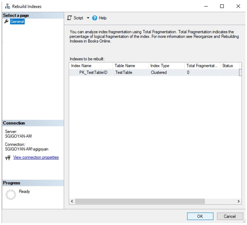 ms sql server index rebuild vs reorganize