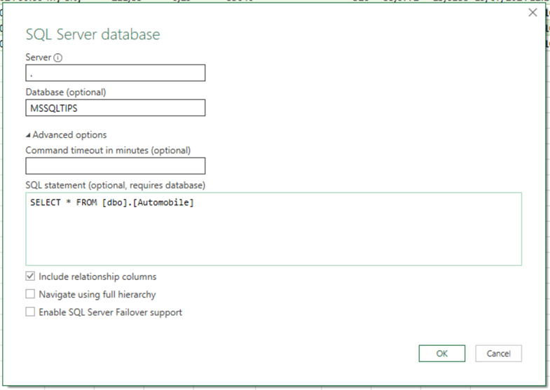 SQL Server details