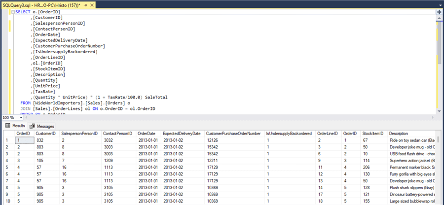 source data overview