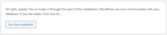 Figure 17 The database connection confirmation