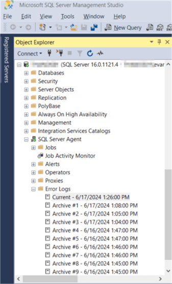 sql agent error logs