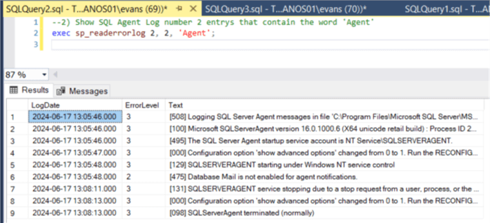 System stored procedure t-sql code example 2 results