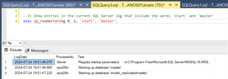 System stored procedure t-sql code example 2 results