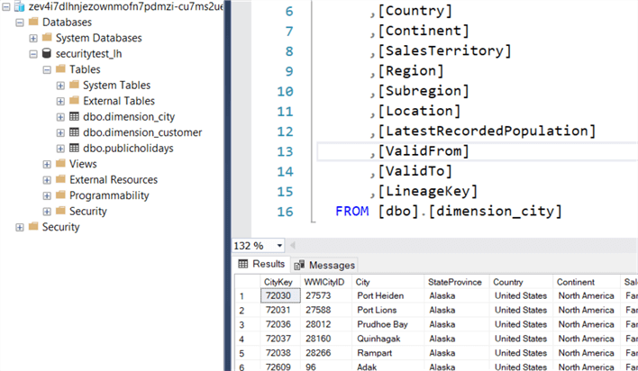 everything is still visible in the sql endpoint