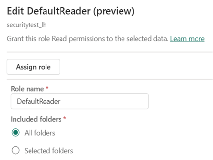 edit default role defaultreader