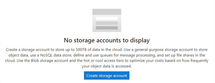 Create storage account