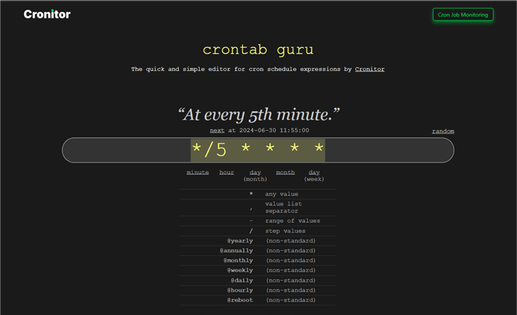 CRON Generator