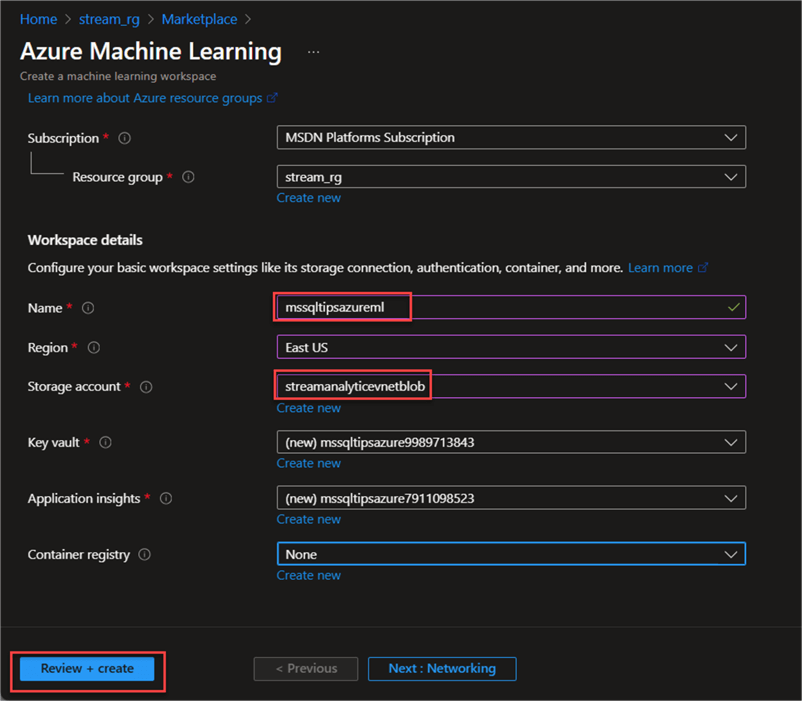 Basic Configuration of Azure ML