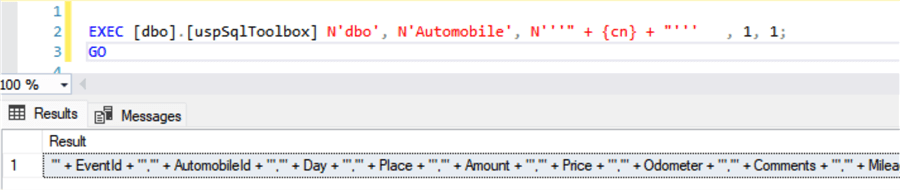 A specific statement for columns