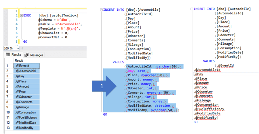 Insert query - cut and paste