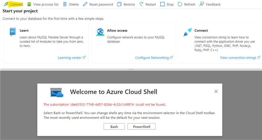 Connect to Cloud Shell