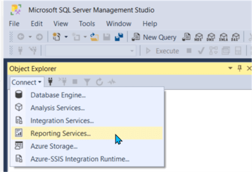 SSRS via Management Studio