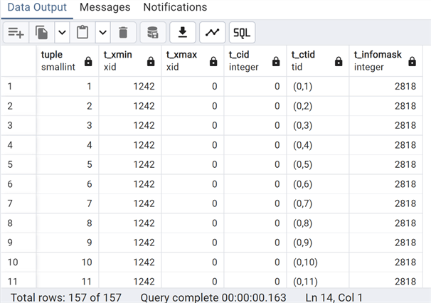 Add infomask column