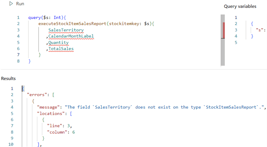 query returns an error when we reference columns that are not from the first result set