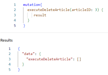 mutation without result set