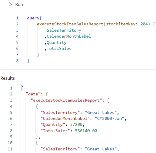 execute the stored procedure