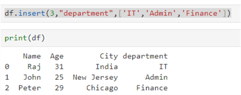 add a new column in the existing data frame