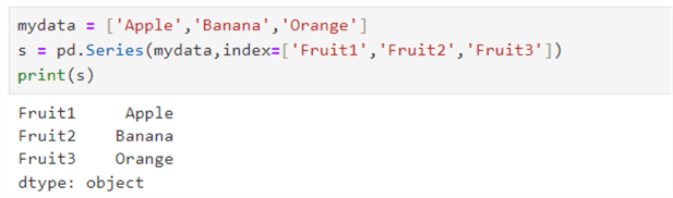 create series with custom index