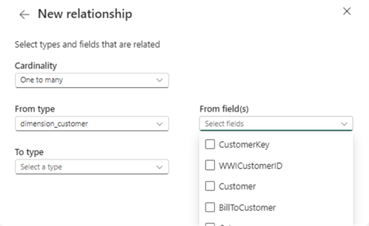 select source tables and source fields