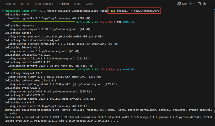 Pip install requirement