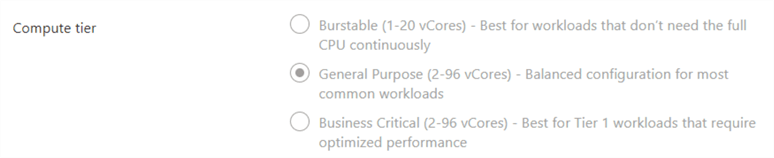 Monitor and Choose the Required Compute Tier