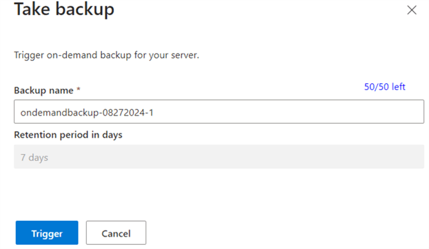 On-demand backup