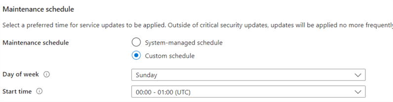 Scheduled maintenance