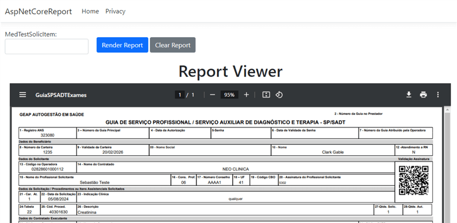 Report Viewer in Asp Net Core