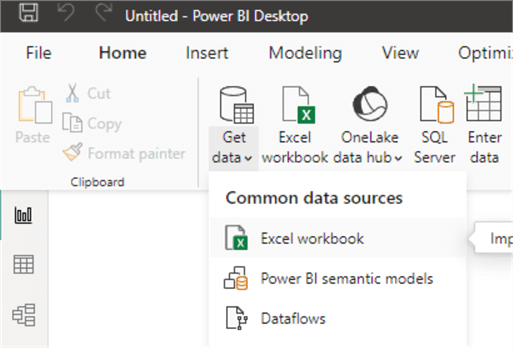 power bi create report from excel workbook