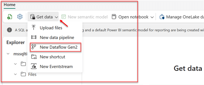 Create Data Flow Gen 2