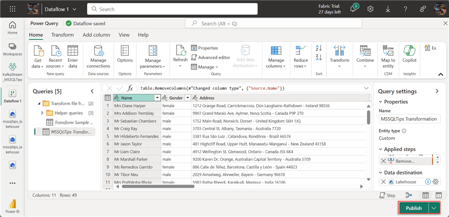 Transform Data