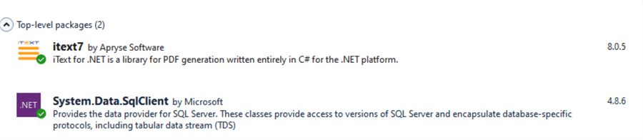 Nuget Packages to Add