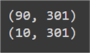 Dimensions of the vectorized dataset