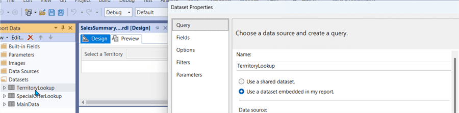 embedded data set