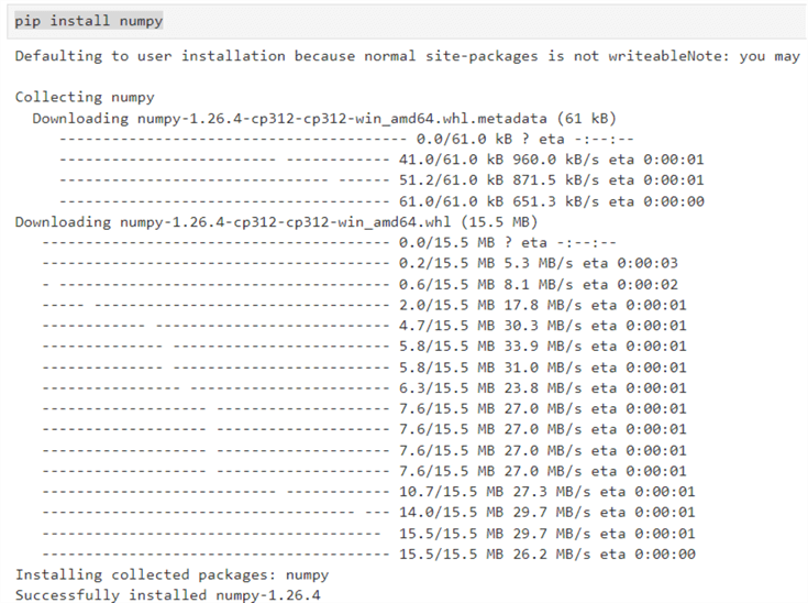 install numpy in python