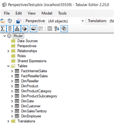 PBI model in Tabular Editor