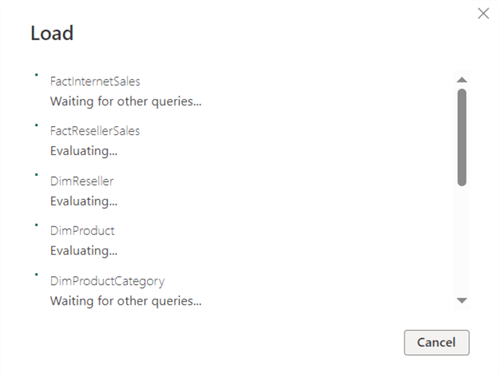 load tables to model