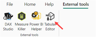 external tools ribbon in pbi desktop