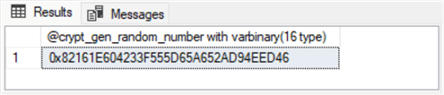 generate a 16-byte random number with the crypt_gen_random function