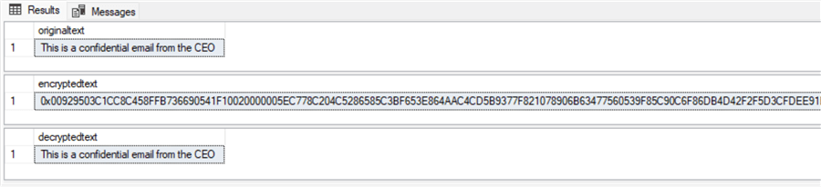 Encrypting and Decrypting a Plain Text String in SQL Server