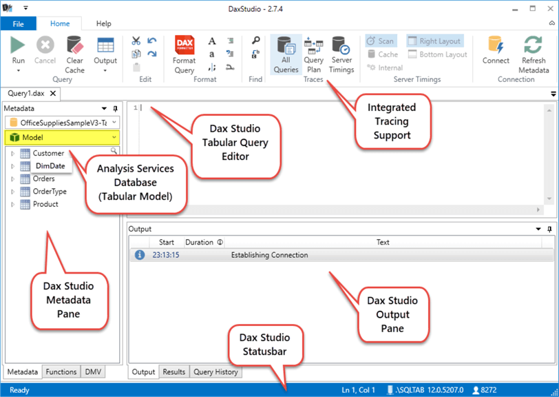 dax studio interface