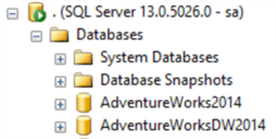 ssms database list