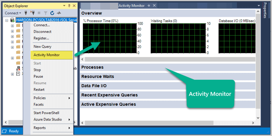 windows server in activity monitor