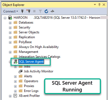 Working With Sql Server Agent In Sql Server Management Studio